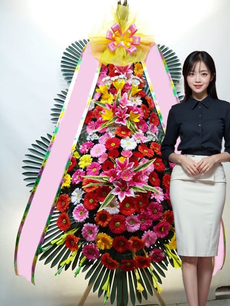 더휴웨딩홀 3단화환 고급형